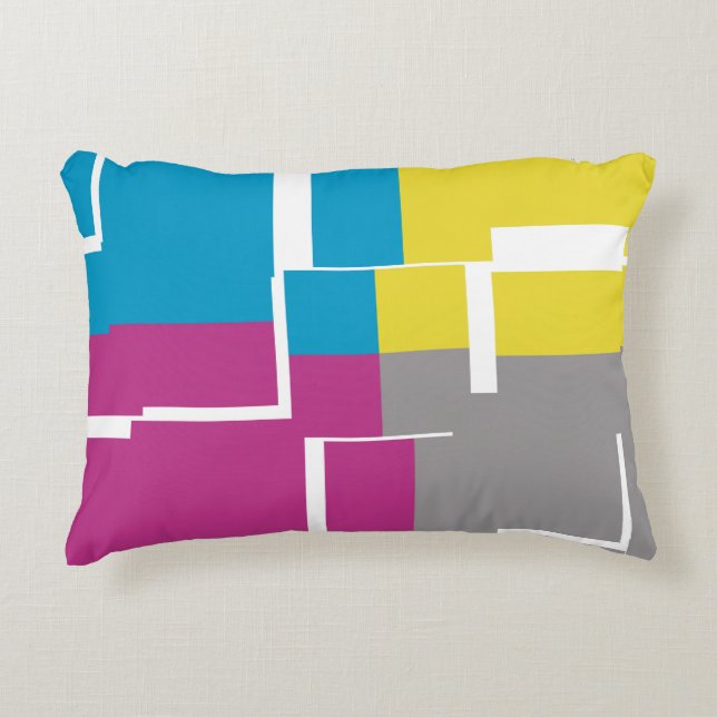 Cojín Decorativo Patrón gris amarillo morado de Guay (Anverso)