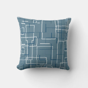Cojín Decorativo Patrón gris azul elegante