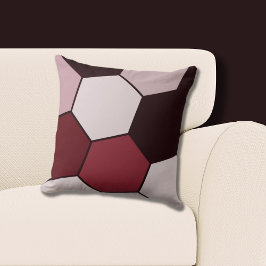 Cojín Decorativo Patrón hexágono rosa y negro