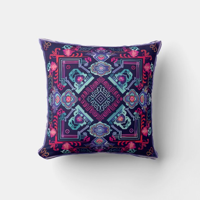 Cojín Decorativo Patrón Hmong Brocade (Anverso)