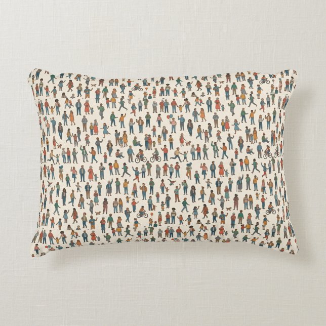 Cojín Decorativo Patrón Humano (Anverso)