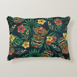 Cojín Decorativo Patrón incoloro tropical hawaiano sin costuras con