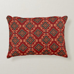 Cojín Decorativo Patrón indio geométrico rojo