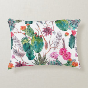 Cojín Decorativo Patrón ininterrumpido de acuarela natural exótica