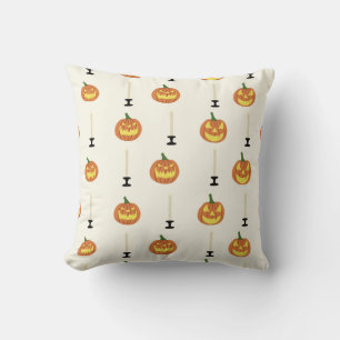 Cojín Decorativo Patrón ininterrumpido de Halloween con calabazas y