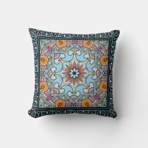 Cojín Decorativo Patrón ininterrumpido de mandala étnica tribal
