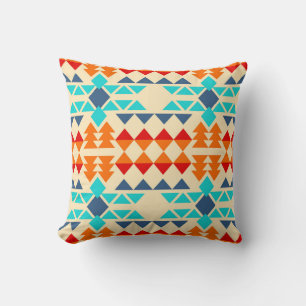 Cojín Decorativo Patrón ininterrumpido de rhombus y tr de los nativ
