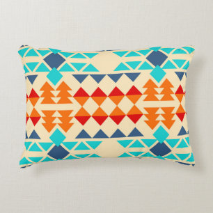 Cojín Decorativo Patrón ininterrumpido de rhombus y tr de los nativ