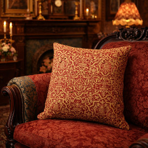 Cojín Decorativo Patrón Intrincado y Ornate de la Era Victoriana An
