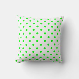Cojín Decorativo Patrón inverso Punto verde y blanco en una almohad
