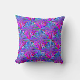 Cojín Decorativo Patrón Kaleidoscope azul y púrpura Boho
