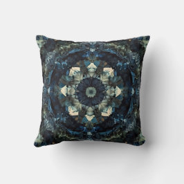 Cojín Decorativo Patrón kaleidoscópico simétrico de Mandala verde