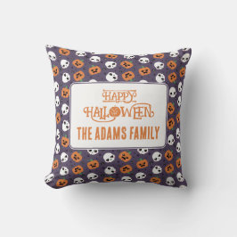 Cojín Decorativo Patrón Kawaii de Halloween