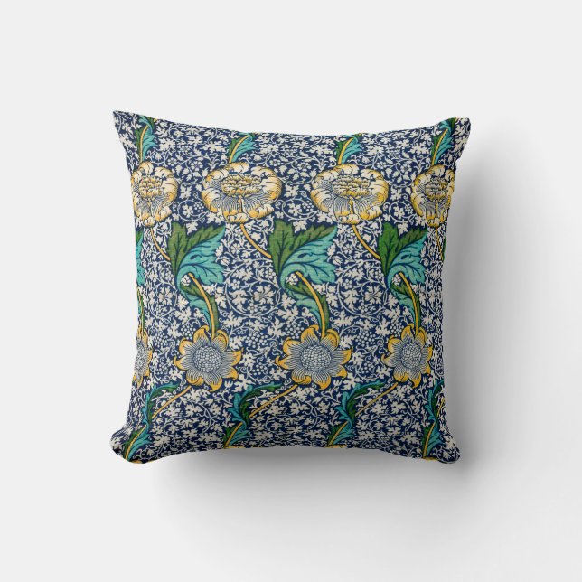 Cojín Decorativo Patrón Kennet (de William Morris) (Anverso)