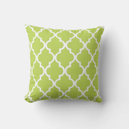 Cojín Decorativo Patrón Kiwi Green Quatrefoil