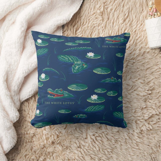 Cojín Decorativo Patrón laguna blanco Lotus lagador (Manta)