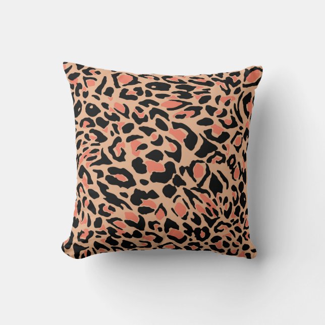 Cojín Decorativo Patrón leopardo (Anverso)