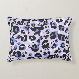 Cojín Decorativo Patrón leopardo sin fisuras. Textura de piel morad