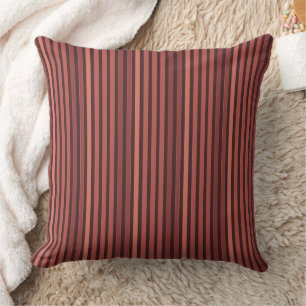 Cojín Decorativo Patrón liso rayado marrón retro