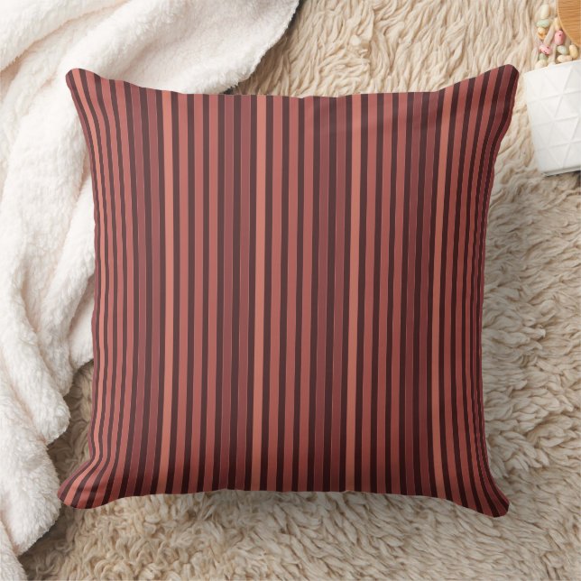 Cojín Decorativo Patrón liso rayado marrón retro (Manta)