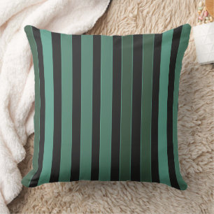 Cojín Decorativo Patrón liso rayado retro verde