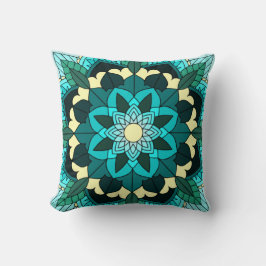 Cojín Decorativo Patrón Mandala 02 en agua