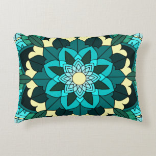 Cojín Decorativo Patrón Mandala 02 en agua