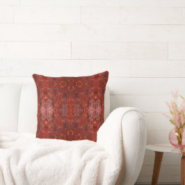 Cojín Decorativo Patrón marrón dorado texturizado de cuero de lujo