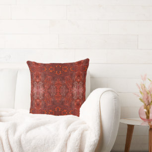 Cojín Decorativo Patrón marrón dorado texturizado de cuero de lujo