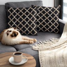 Patrón marroquí negro y dorado