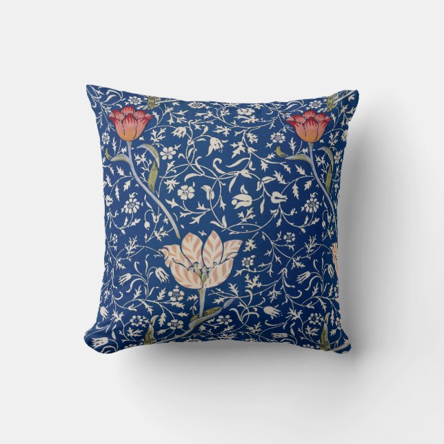 Cojín Decorativo Patrón Medway de William Morris (Anverso)