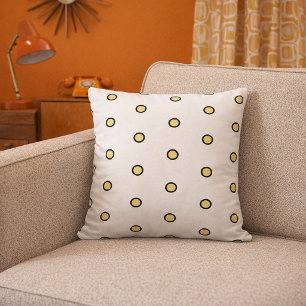 Cojín Decorativo Patrón minimalista de círculo amarillo moderno