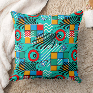 Cojín Decorativo Patrón moderno abstracto creativo multicolor