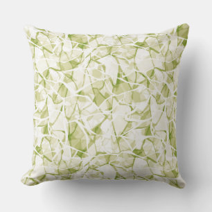Cojín Decorativo patrón moderno abstracto de moda blanco-oliva