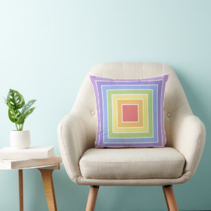 Cojín Decorativo Patrón moderno de colores arcoiris coloridos
