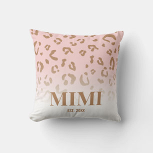Cojín Decorativo Patrón moderno de leopardo rosa Mimi personalizado