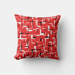 Cojín Decorativo Patrón moderno de moda de Guay blanco y negro rojo
