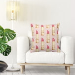 Cojín Decorativo Patrón moderno de pintalabios rosados y rojos Giro<br><div class="desc">Patrón moderno de pintalabios rosados y rojos Giro</div>