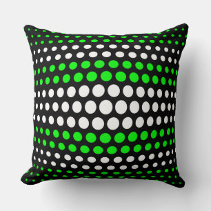 Cojín Decorativo Patrón moderno de puntos Harlequin y Polka blanco