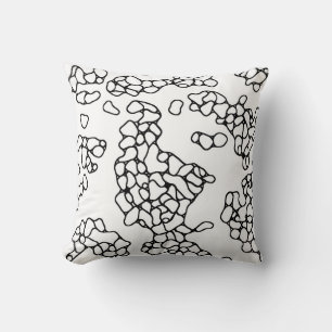 Cojín Decorativo Patrón moderno en blanco y negro