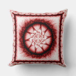 Cojín Decorativo Patrón moderno floral rojo