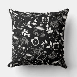 Cojín Decorativo patrón moderno negro y blanco para los amantes del