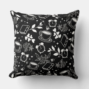 Cojín Decorativo patrón moderno negro y blanco para los amantes del