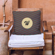 patrón monogramado rojo y verde desnudo