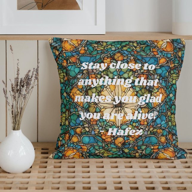 Cojín Decorativo Patrón Mosaico personalizado Nowruz Regalo de Año  (Custom Mosaic Pattern Nowruz Iranian New Year Gift)