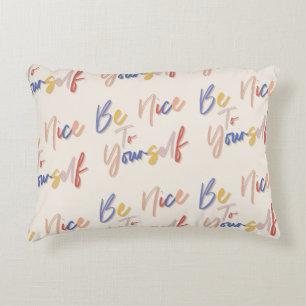 Cojín Decorativo Patrón Motivacional dibujado a mano colorida