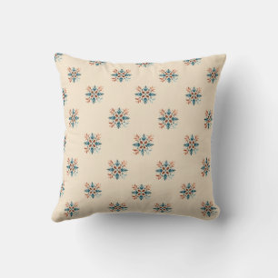 Cojín Decorativo Patrón Motivo Escandinavo Folk Snowflake