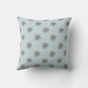 Cojín Decorativo Patrón Motivo Escandinavo Folk Snowflake