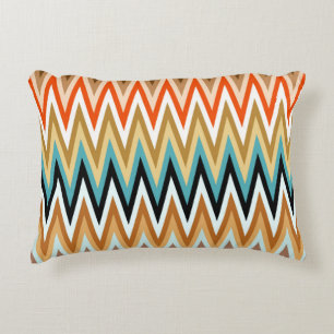 Cojín Decorativo Patrón multicolor de zigzag