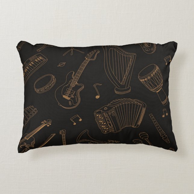Cojín Decorativo Patrón musical (Anverso)